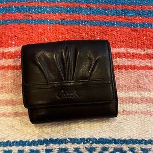 COPY - Coach Authentic Black Pleated Bifold Wallet